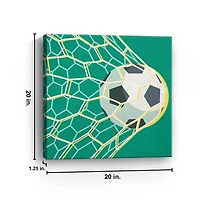 Green Perfect Goal Kids Canvas Art Print