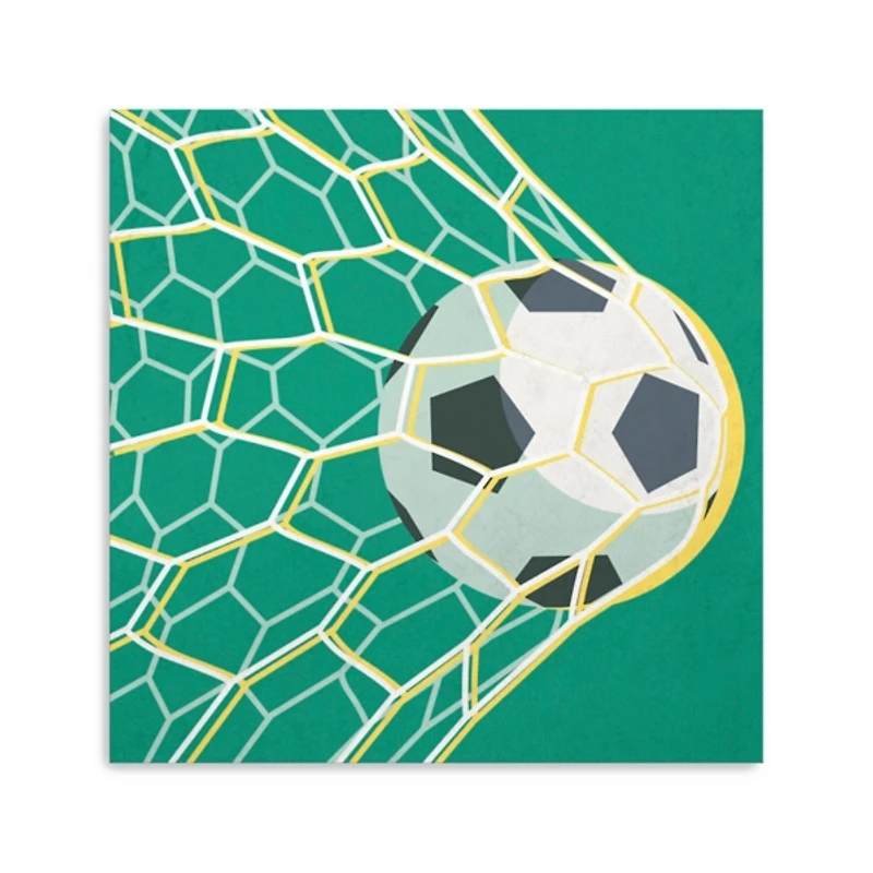 Green Perfect Goal Kids Canvas Art Print