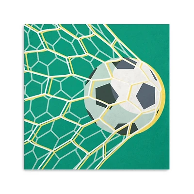 Green Perfect Goal Kids Canvas Art Print