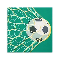 Green Perfect Goal Kids Canvas Art Print