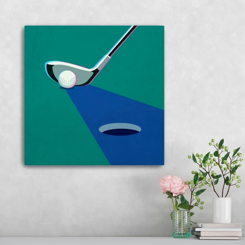 Green Swing Golf Kids Canvas Art Print