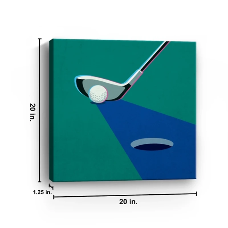 Green Swing Golf Kids Canvas Art Print