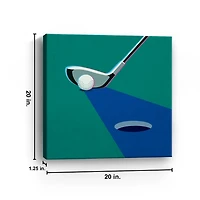 Green Swing Golf Kids Canvas Art Print