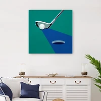 Green Swing Golf Kids Canvas Art Print, 30x30
