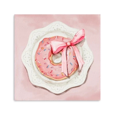 Donut Wrapped With a Bow Canvas Art Print, 30x30