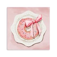 Donut Wrapped With a Bow Canvas Art Print, 30x30