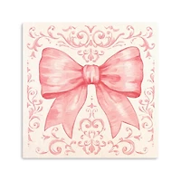Lovely Pink Bow Canvas Art Print, 20x20