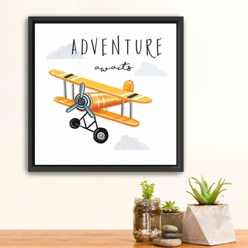 Adventure Awaits Framed Canvas Art Print