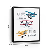 Dreams Take You Places Framed Canvas Art Print