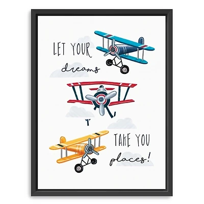 Dreams Take You Places Framed Canvas Art Print