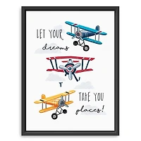 Dreams Take You Places Framed Canvas Art Print