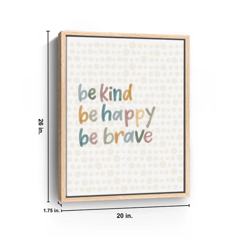 Be Happy Framed Canvas Art Print