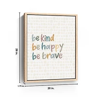 Be Happy Framed Canvas Art Print