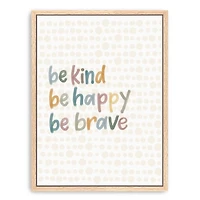 Be Happy Framed Canvas Art Print
