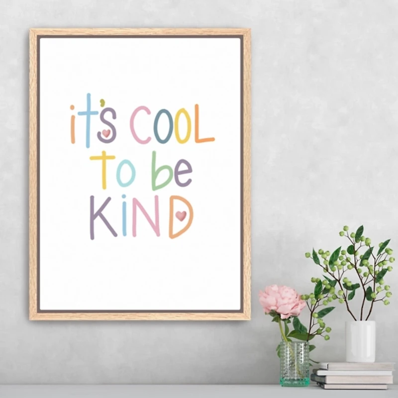 Cool To Be Kind Framed Canvas Art Print