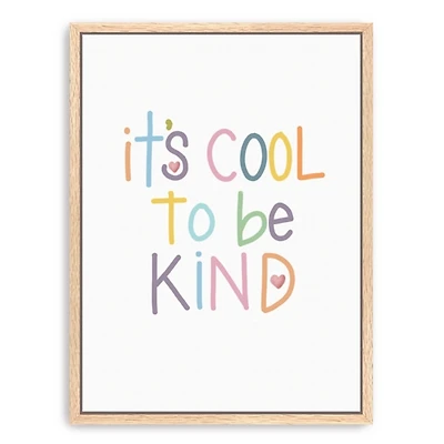 Cool To Be Kind Framed Canvas Art Print