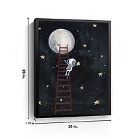 Grab a Star Framed Canvas Art Print