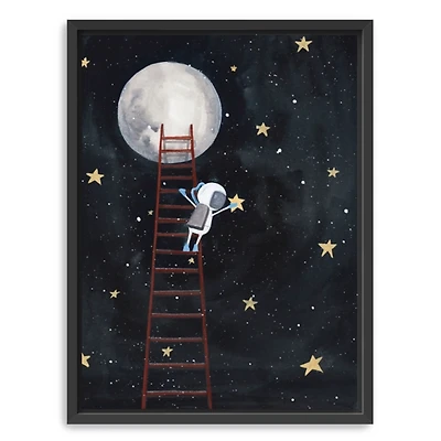 Grab a Star Framed Canvas Art Print