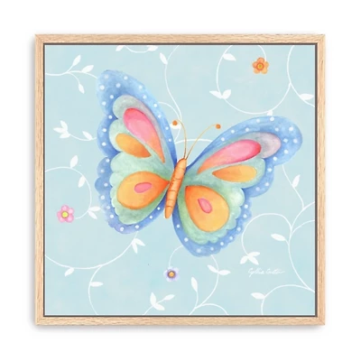 Whimsical Butterfly Framed Canvas Art Print