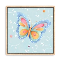 Whimsical Butterfly Framed Canvas Art Print