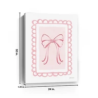 Pink Coquette Bow Canvas Art Print