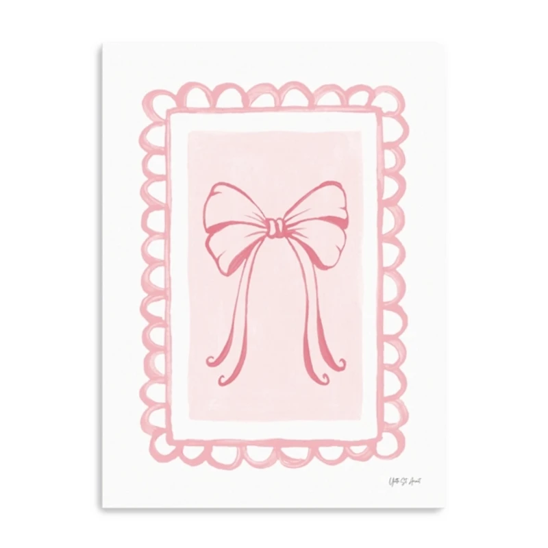 Pink Coquette Bow Canvas Art Print