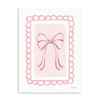 Pink Coquette Bow Canvas Art Print