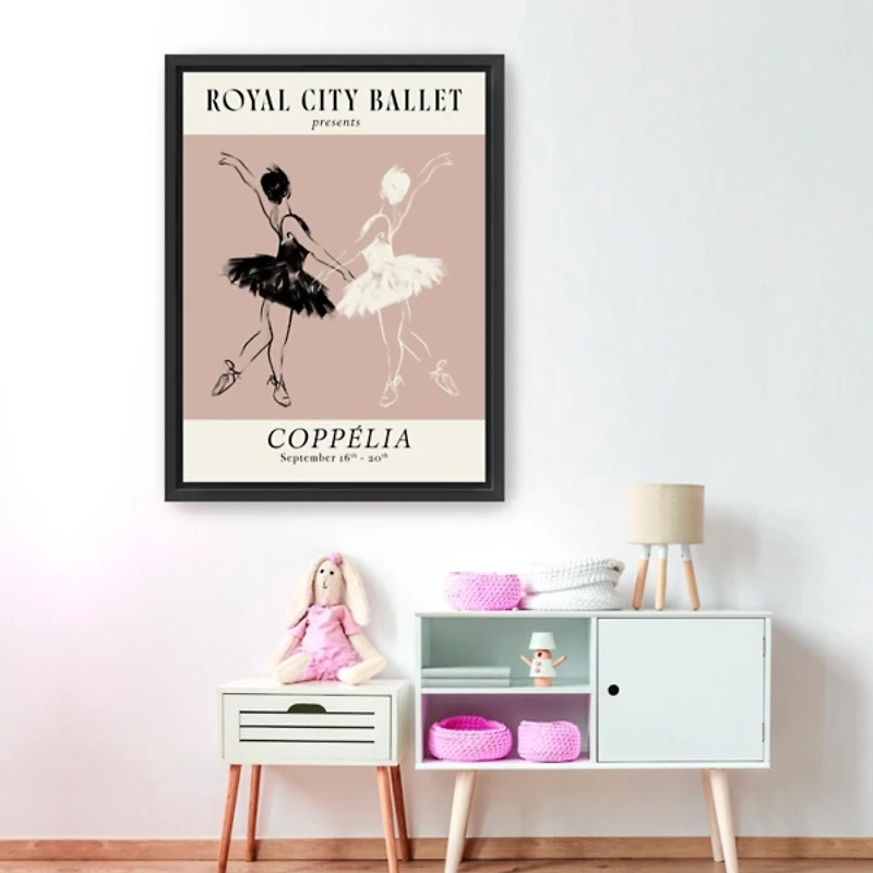 Royal Ballet Poster II Framed Canvas Art Print