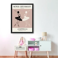 Royal Ballet Poster II Framed Canvas Art Print