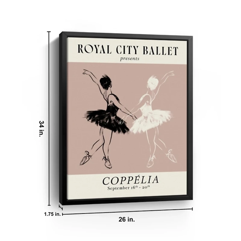 Royal Ballet Poster II Framed Canvas Art Print