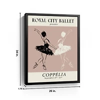 Royal Ballet Poster II Framed Canvas Art Print