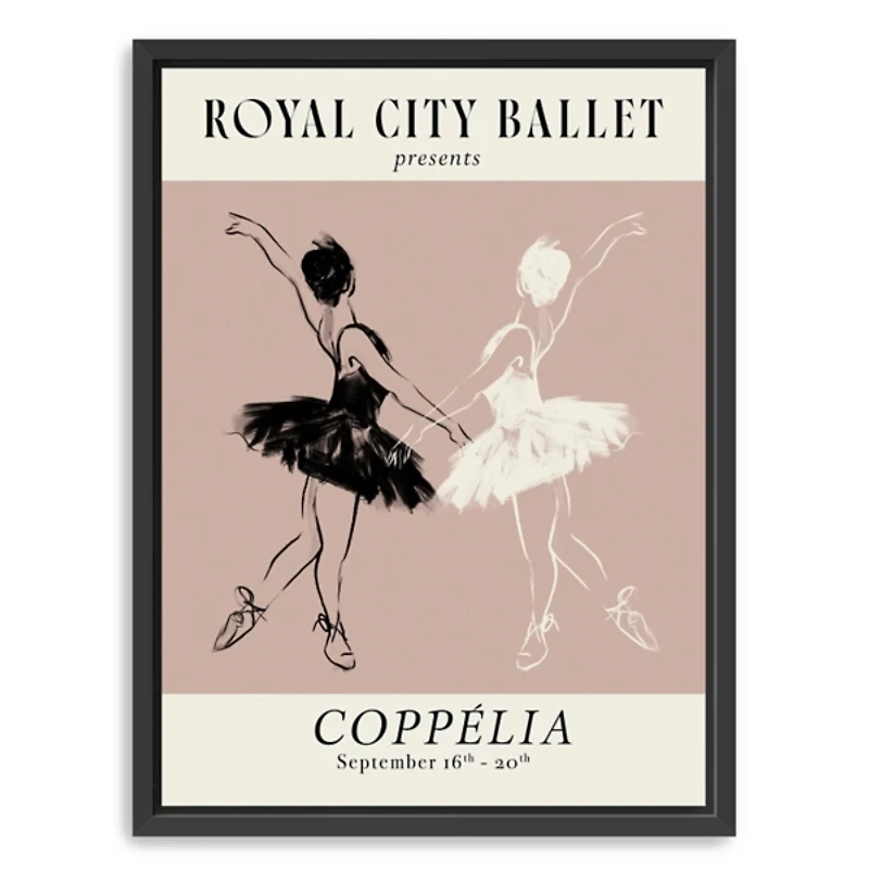Royal Ballet Poster II Framed Canvas Art Print