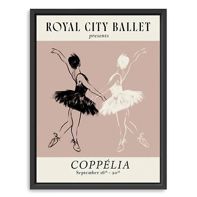 Royal Ballet Poster II Framed Canvas Art Print