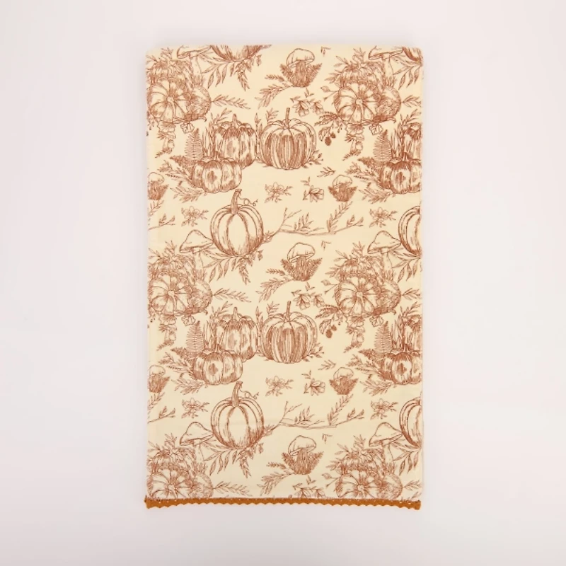 Spice Pumpkin Toile Table Runner