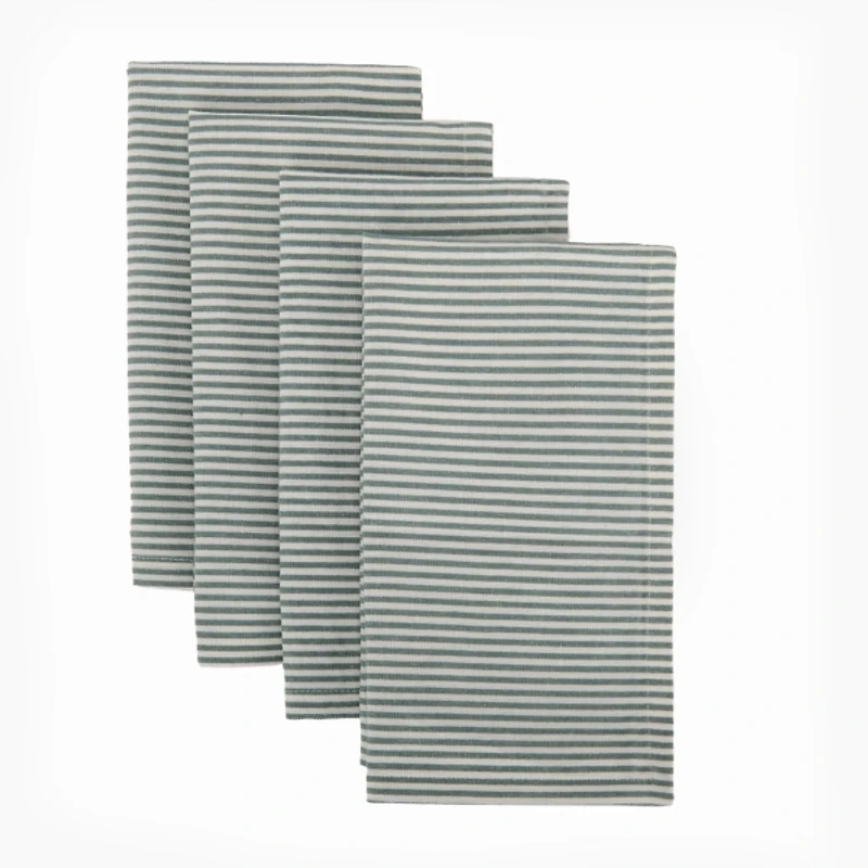 Blue Bea Stripe Napkins, Set of 4