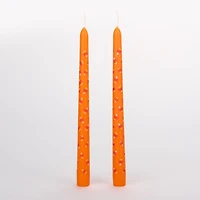 Candy Corn Icon Taper Candles, Set of 2