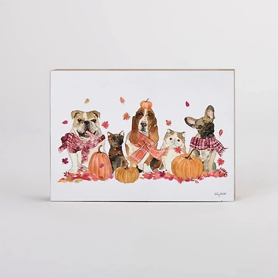 Fall Pets and Pumpkins Tabletop Sign