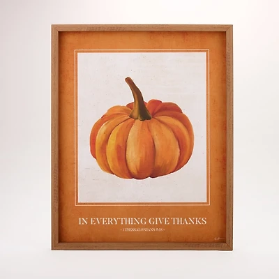 Pumpkin Scripture Framed Art Print