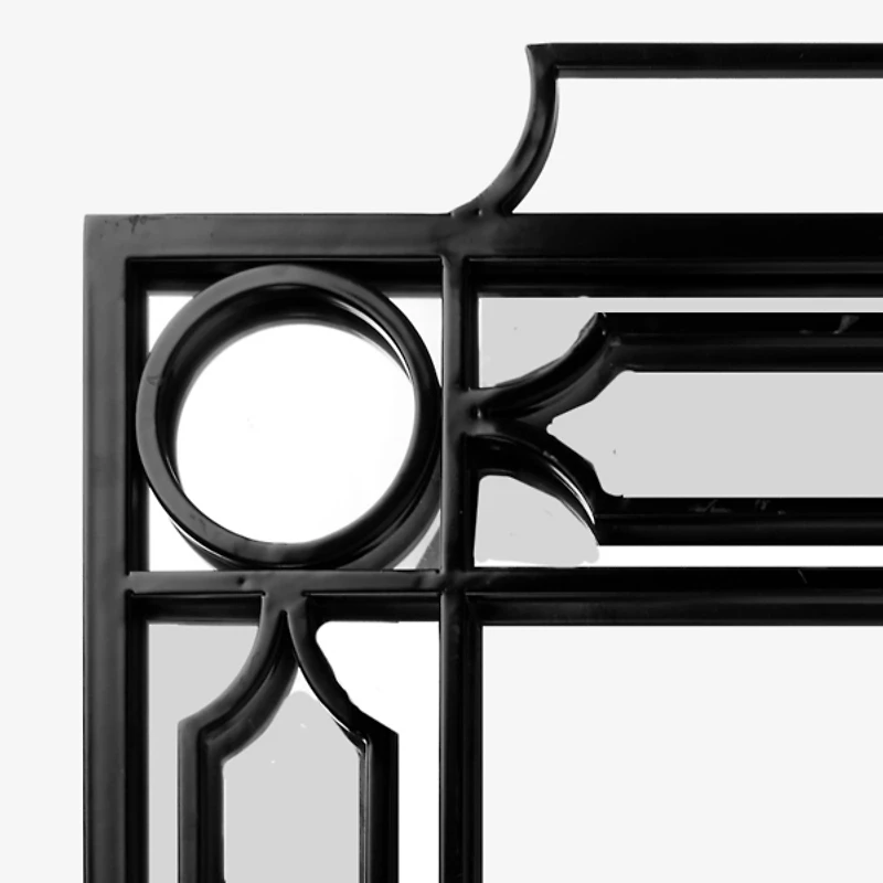 Black Metal Geometric Paned Wall Frame