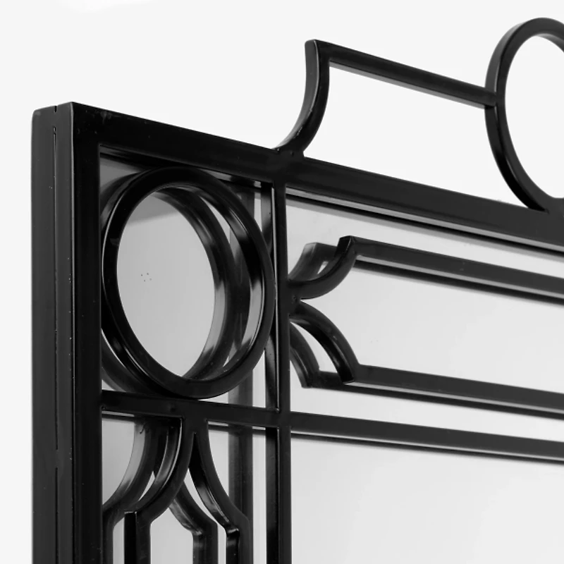 Black Metal Geometric Paned Wall Frame