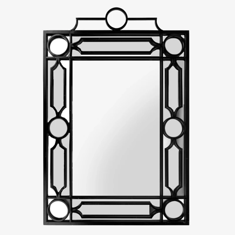 Black Metal Geometric Paned Wall Frame