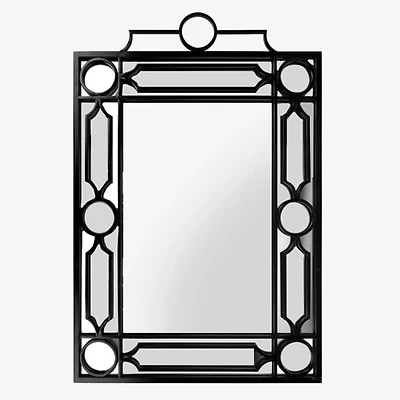 Black Metal Geometric Paned Wall Frame
