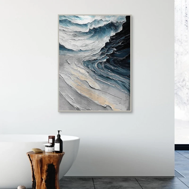 Ocean Palette Framed Canvas Art Print