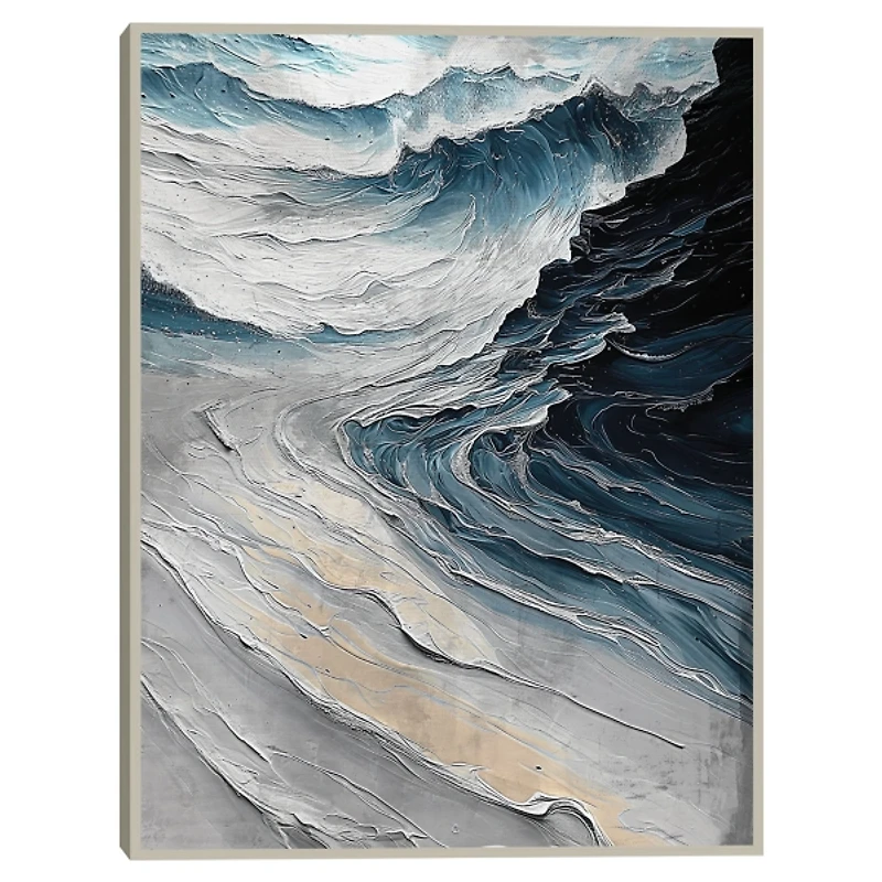 Ocean Palette Framed Canvas Art Print