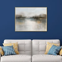 Morning Light Landscape Framed Canvas Art Print