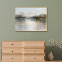 Morning Light Landscape Framed Canvas Art Print