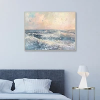 Sea Waves Framed Canvas Art Print