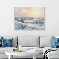 Sea Waves Framed Canvas Art Print