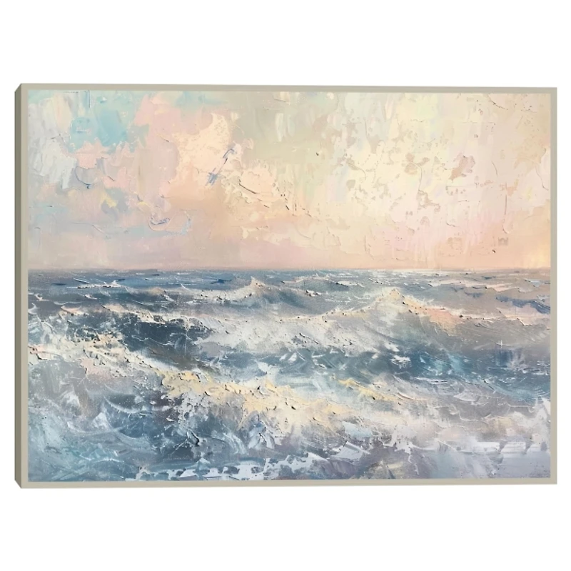 Sea Waves Framed Canvas Art Print