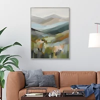 Abstract Mountains Framed Canvas Art Print